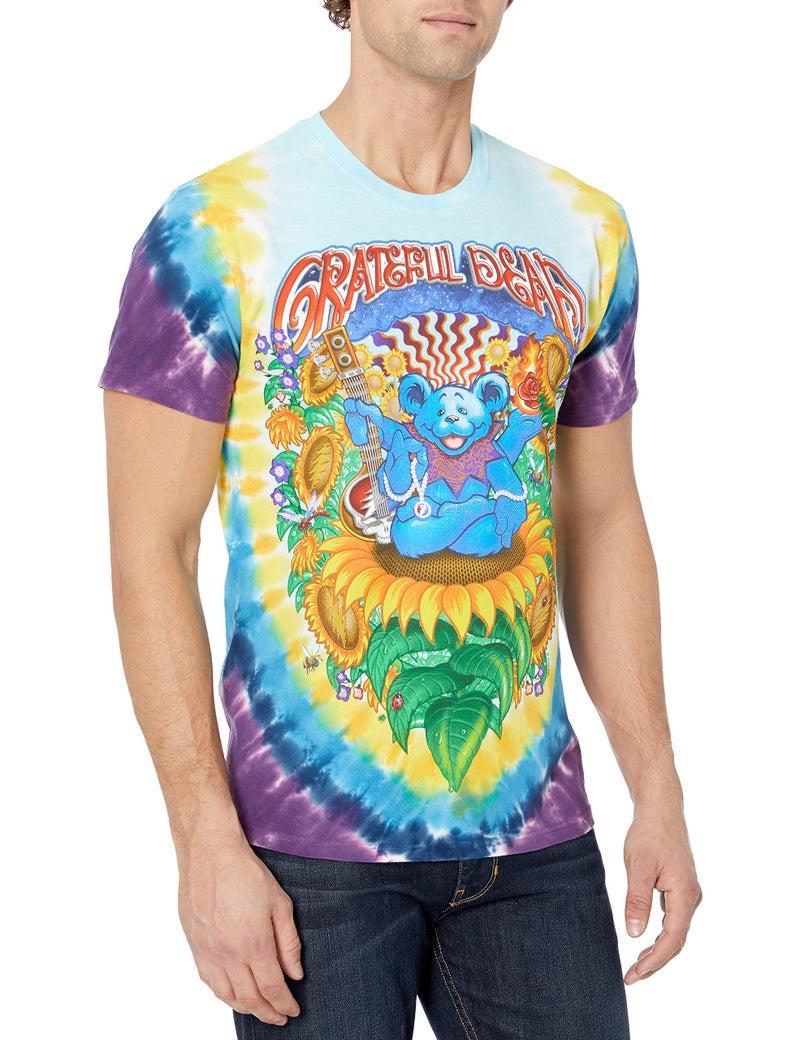 Liquid Blue mens Grateful Dead Guru Bear T-shirt fashion t shirts, Multi, X-Large US - Image 1